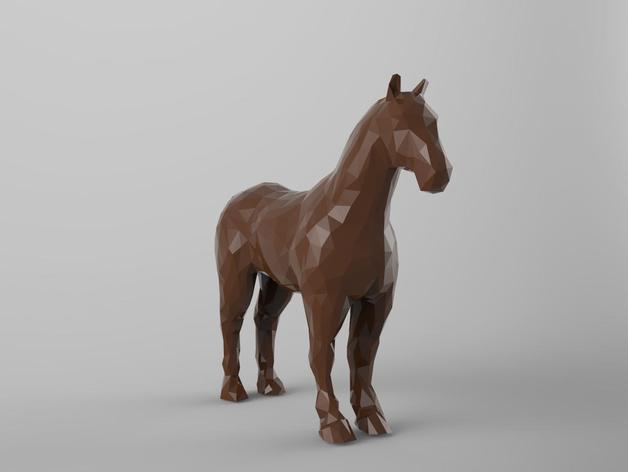 Low poly horse by hphaestus download free stl model