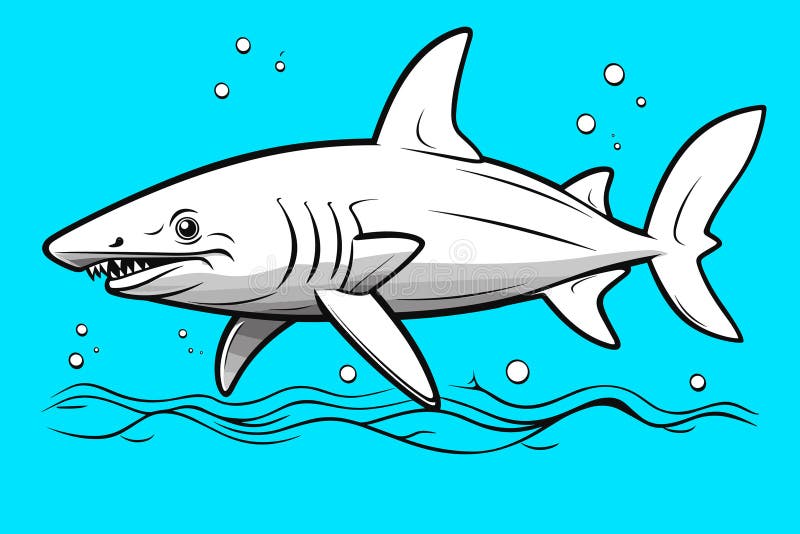 Shark coloring pages stock illustrations â shark coloring pages stock illustrations vectors clipart