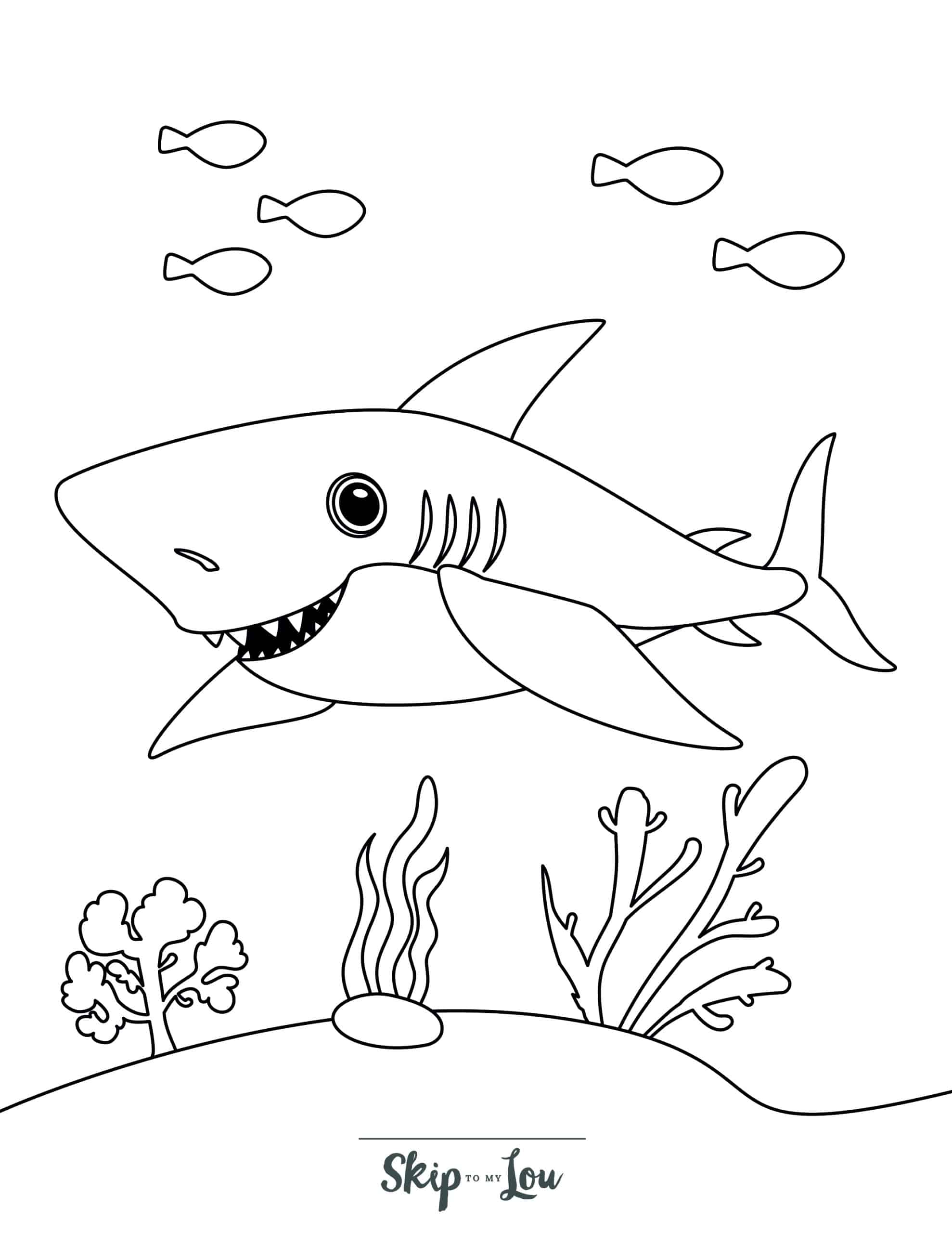Dive into fun with free shark coloring pages for kids skip to my lou