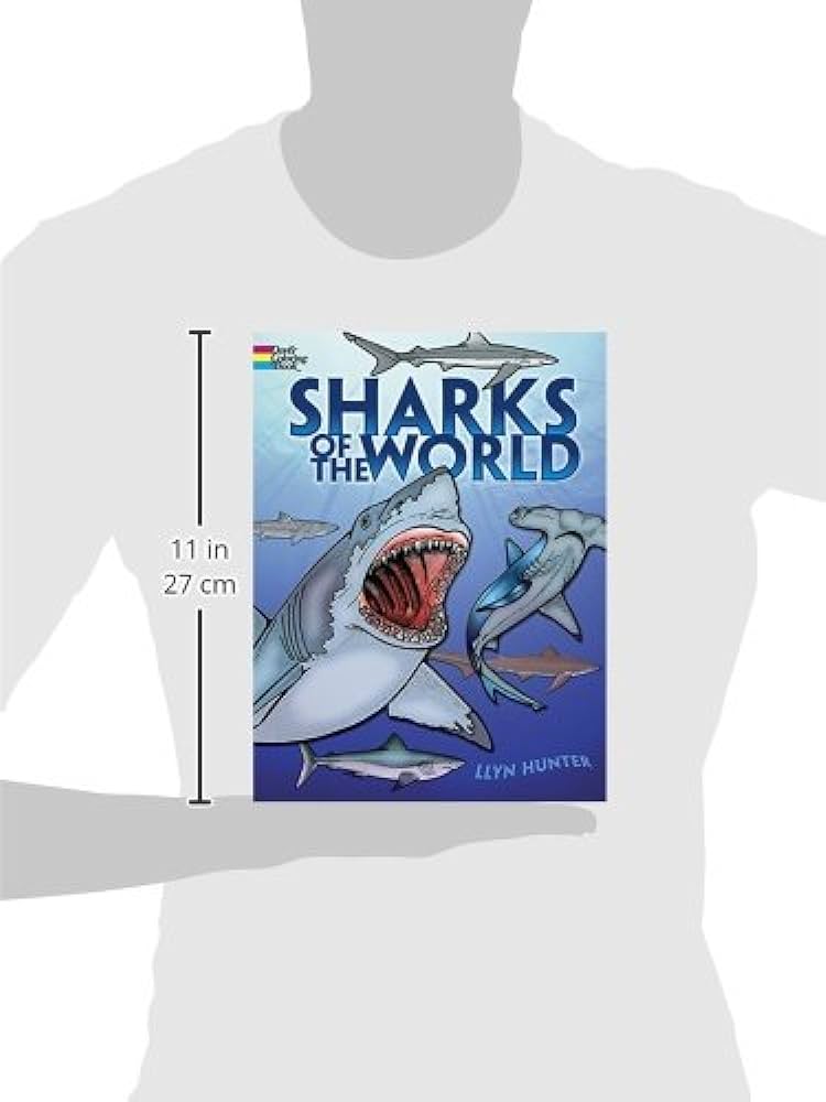 Sharks of the world coloring book dover sea life coloring books llyn hunter books