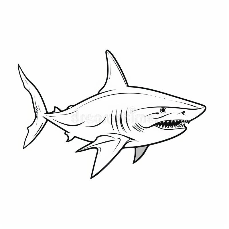 Shark coloring pages stock illustrations â shark coloring pages stock illustrations vectors clipart