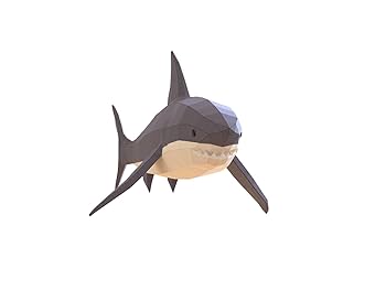 Shark paper sculpturepre
