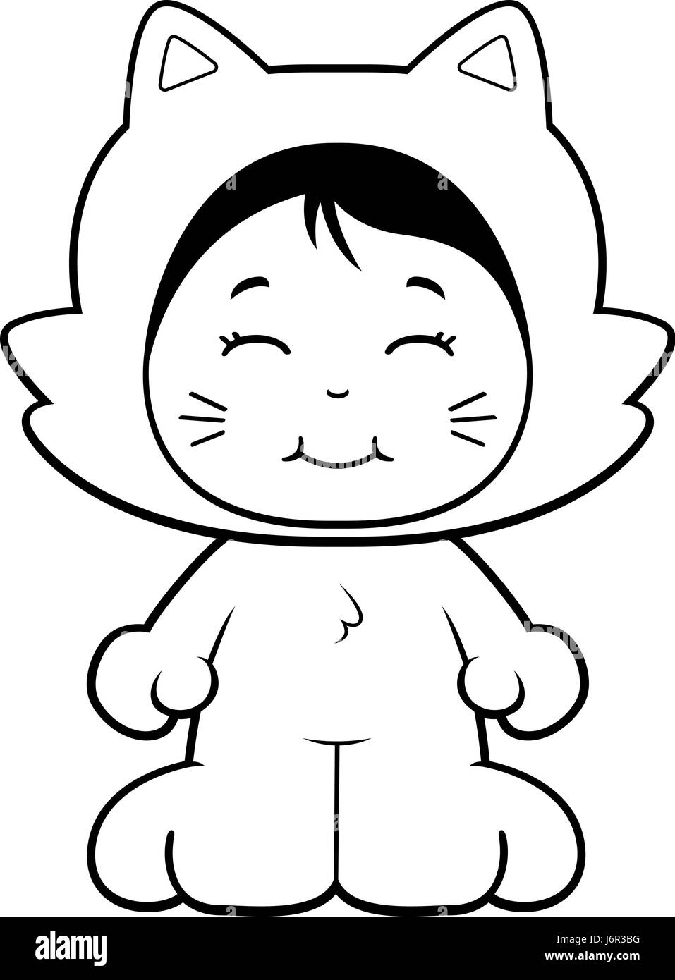 Kitten standing black and white stock photos images