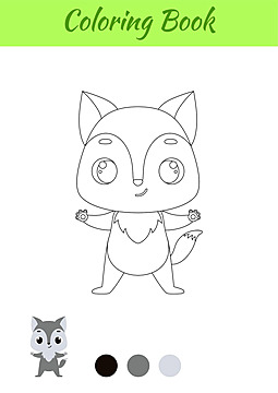 Wolf coloring vector art png images free download on