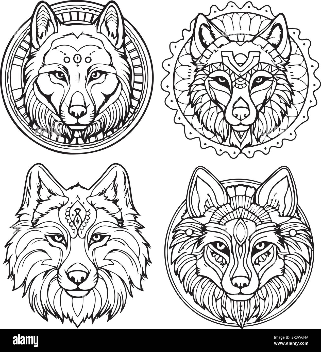 Wolf vector vectors hi