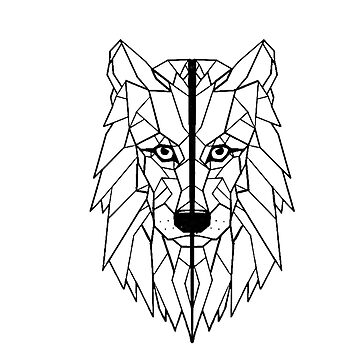 Lobo geometrico i low poly i line art spiral notebook by unpredictable lab