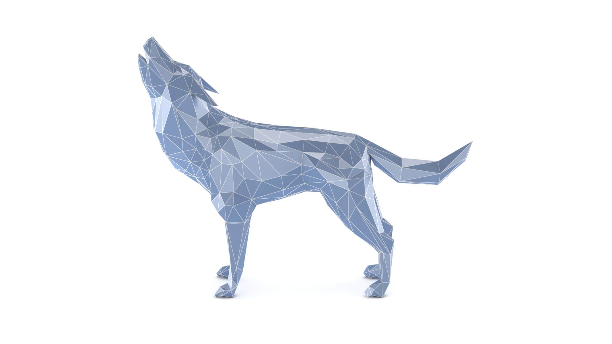 Low poly wolf