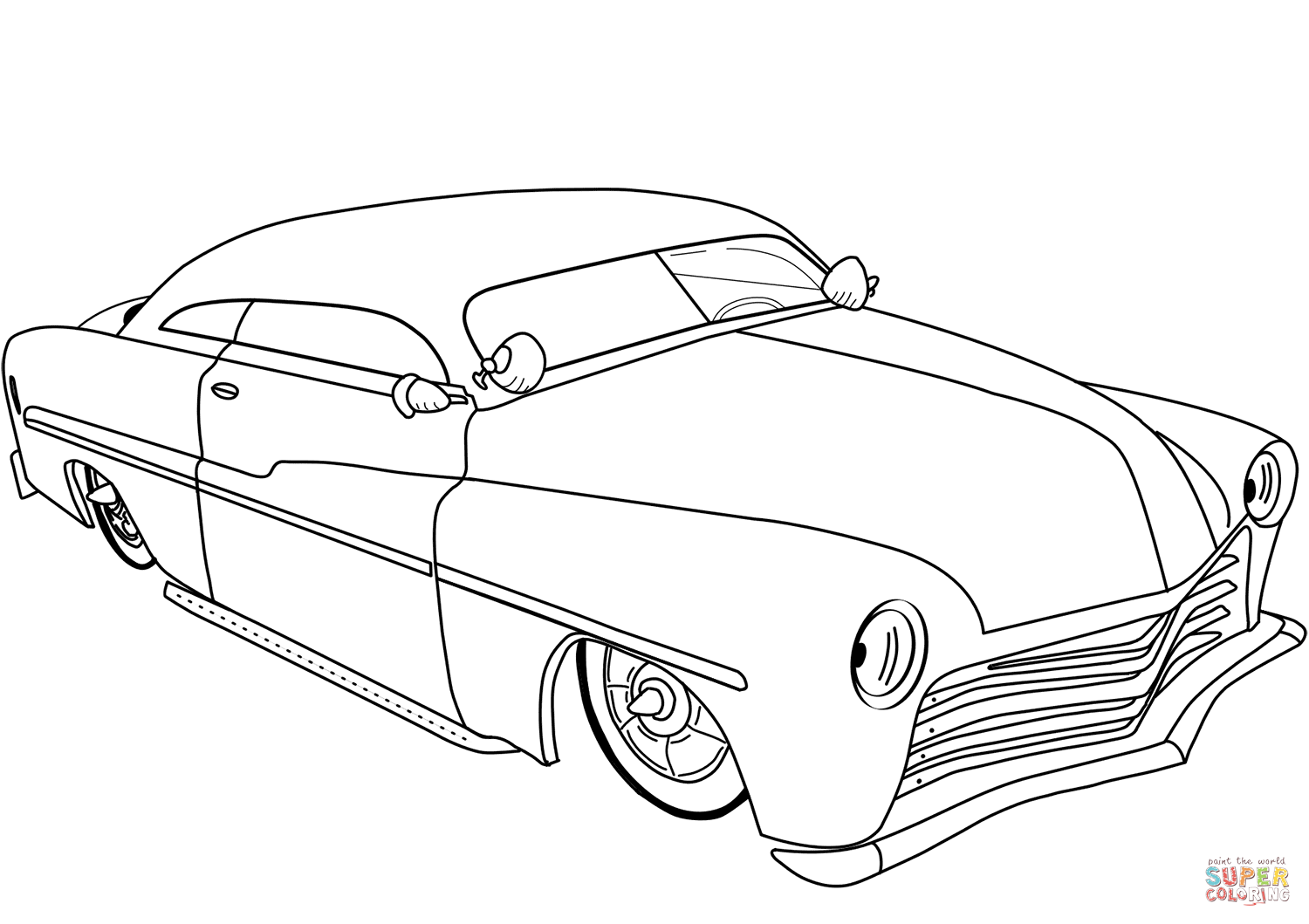 S lowrider hot rod coloring page free printable coloring pages