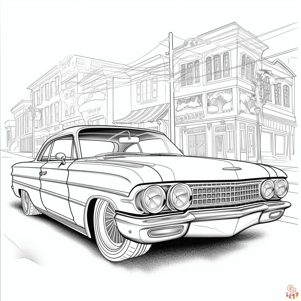 Printable lowrider coloring pages free for kids and adults