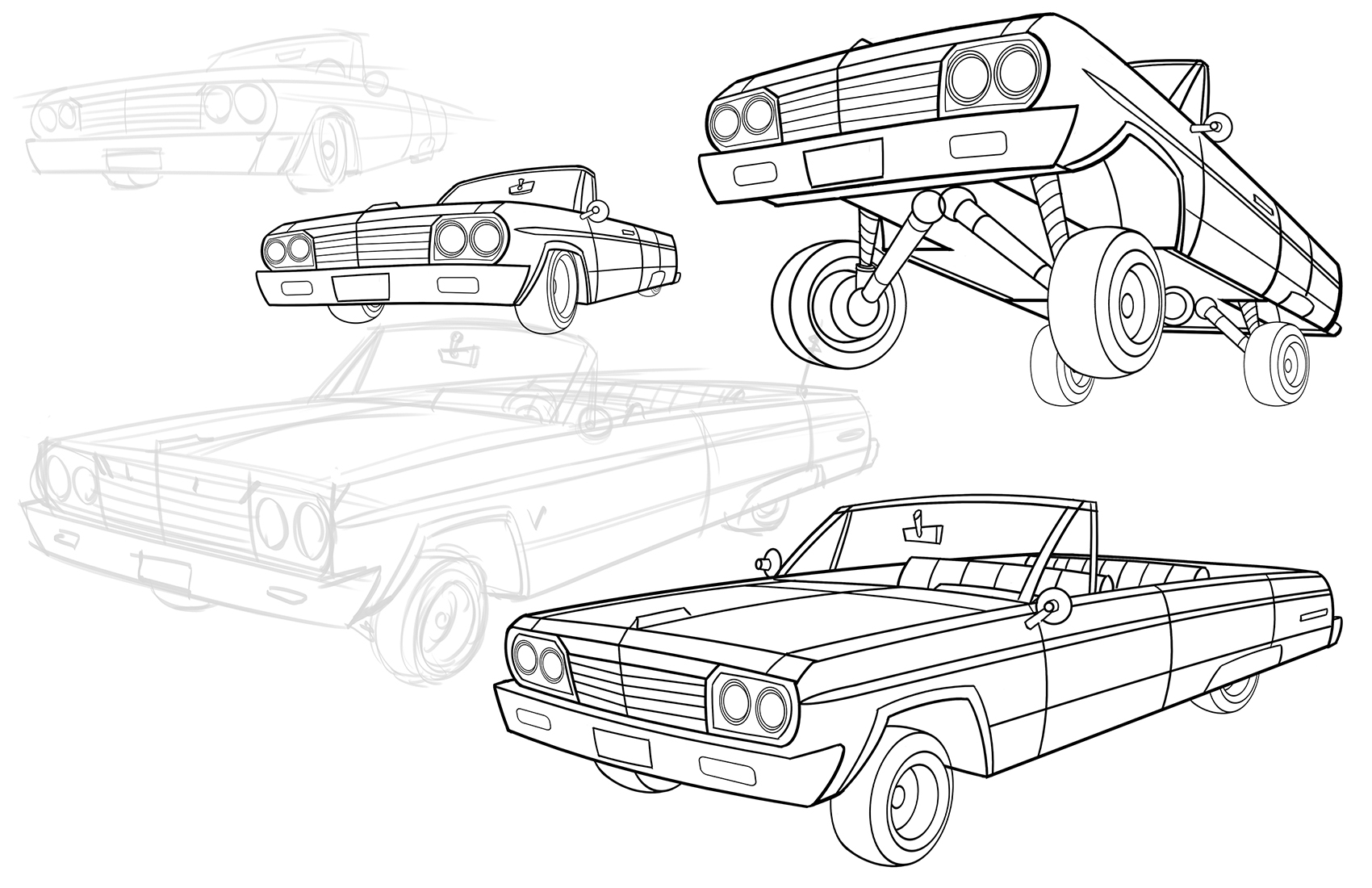 Chad townsend ðºð on x going through files to old shows i worked on heres a low riders bugs bunny rode around in for an episode of wabbit aka new loony toons