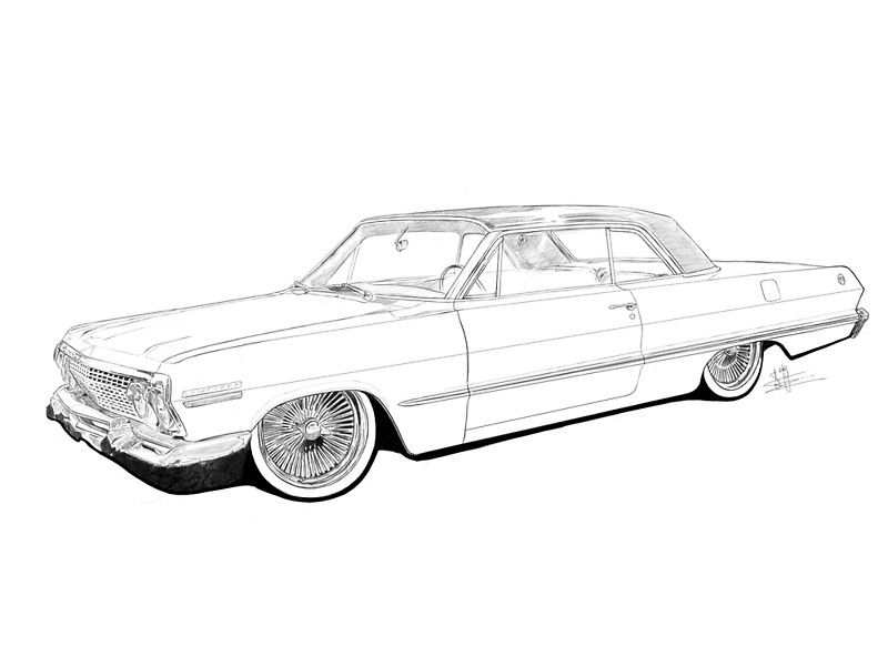 Lowrider coloring pages