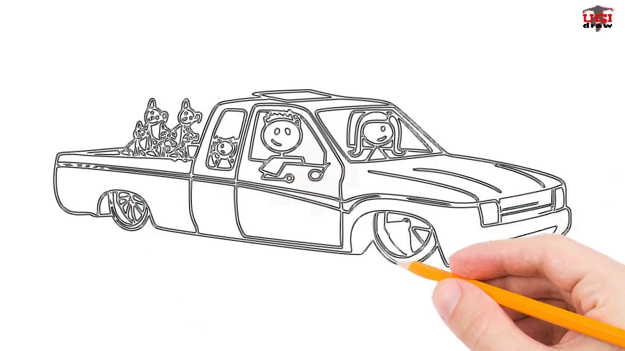 How to draw a lowrider step by step easy for beginnerskids â simple lowriders drawing tutorial