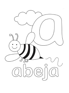 Spanish alphabet coloring pages