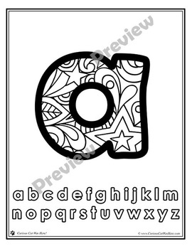 Alphabet coloring pages lowercase letters by curious cat was here