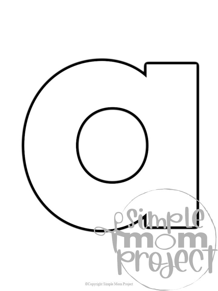 Fun lowercase alphabet template bundle