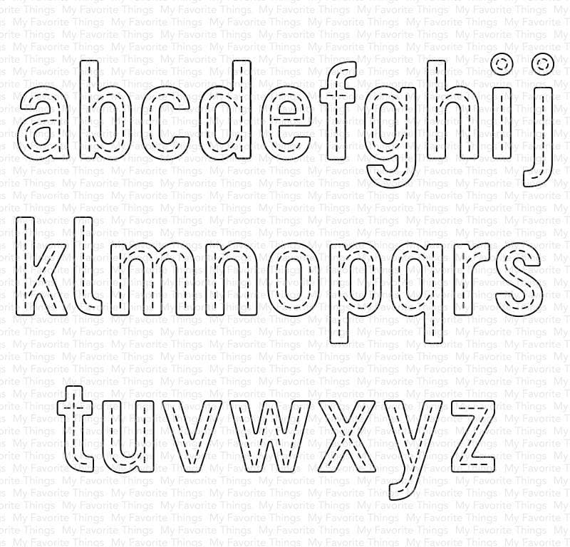 In stitches lowercase alphabet die