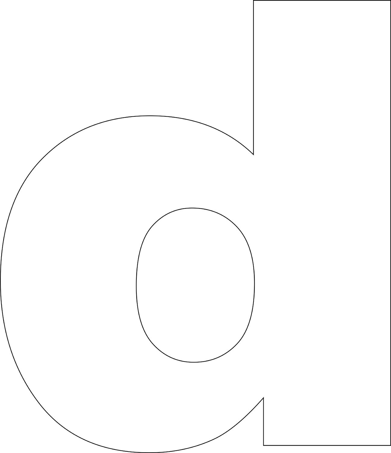 Free printable lower case alphabet letter template