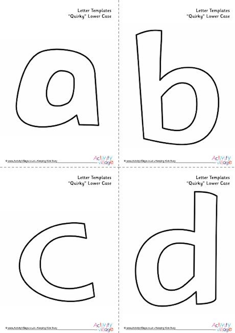 Letter templates lower case quirky printable letter templates lowercase a letter templates