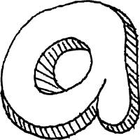 Bold lowercase alphabet coloring book