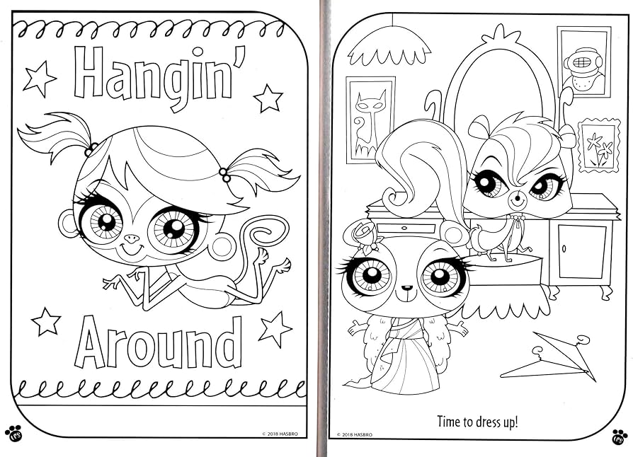 Hasbro littlest pet shop jumbo coloring activity book