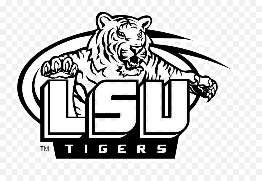 Download hd lsu tigers logo black and white