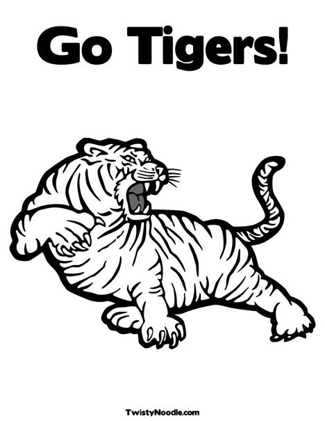 Go tigers coloring pages football coloring pages color
