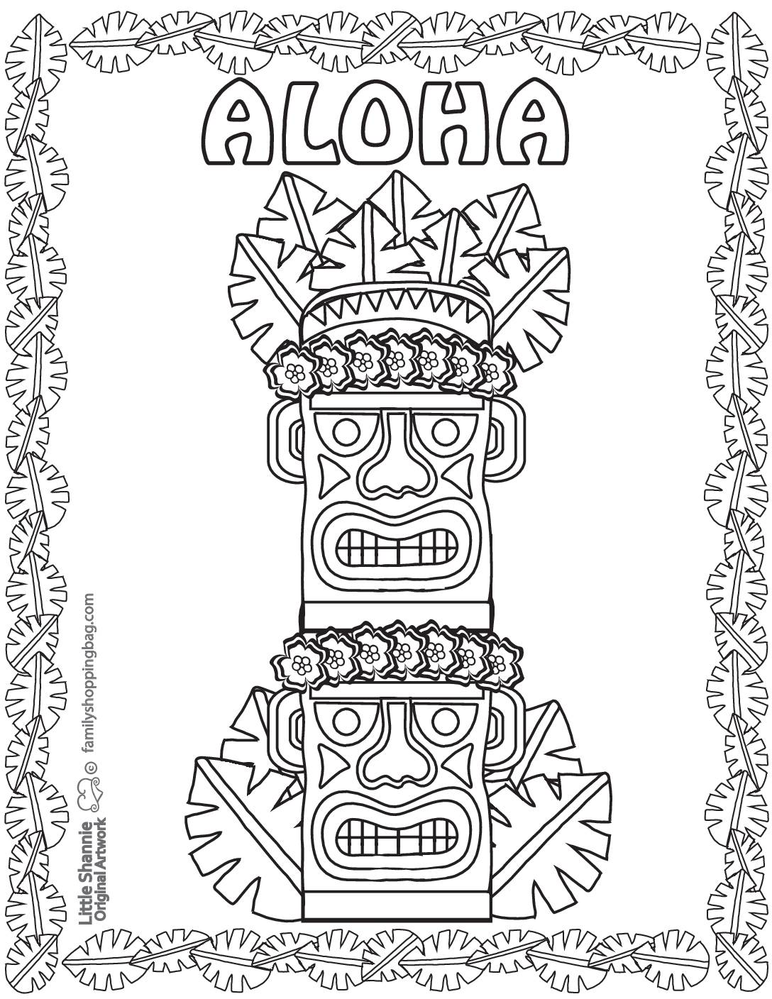 Coloring page luau