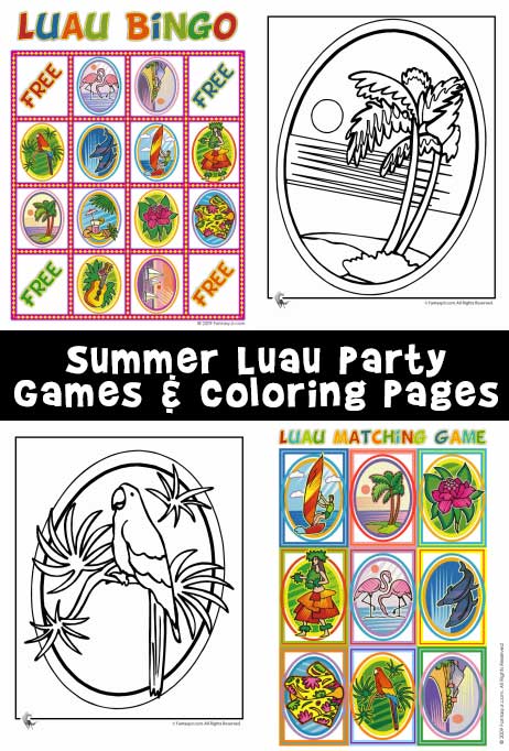 Luau party ideas luau games luau bingo and luau recipes