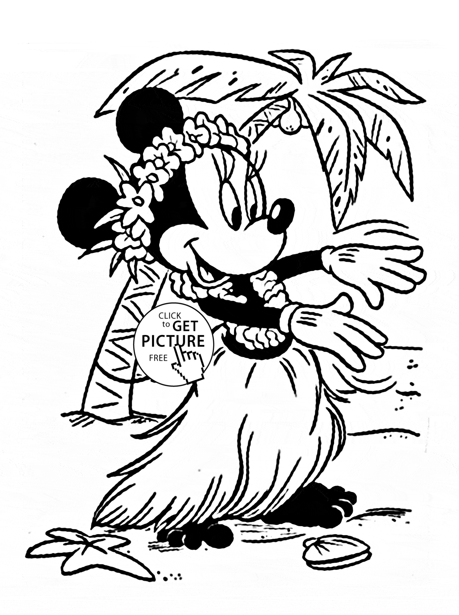 Disney cute minnie mouse coloring pages