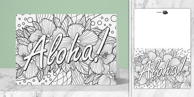 Aloha louring greetings card party