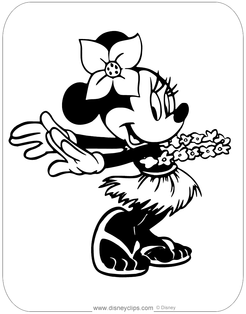 Minnie mouse activities coloring pages