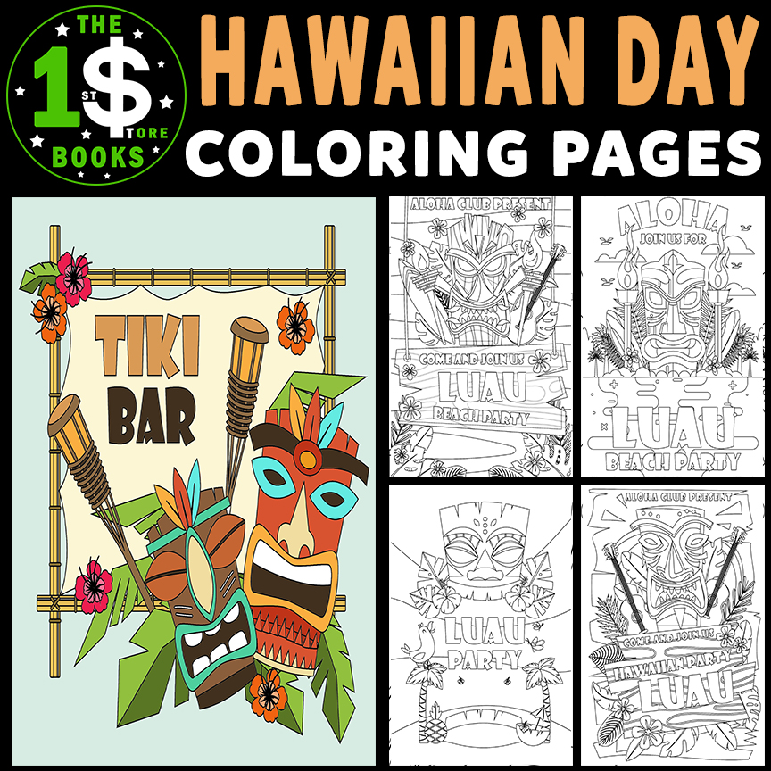 Hawaiian day lei day aloha luau may holiday coloring sheets made by teachers