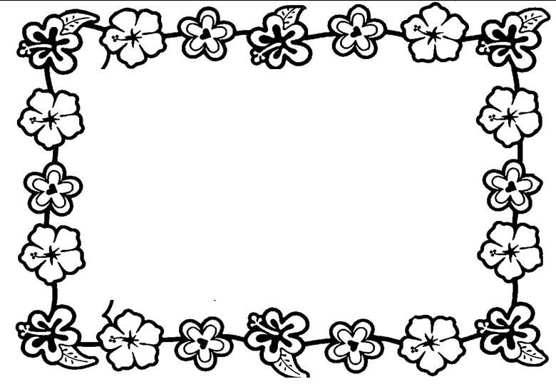 Colorful luau theme coloring page
