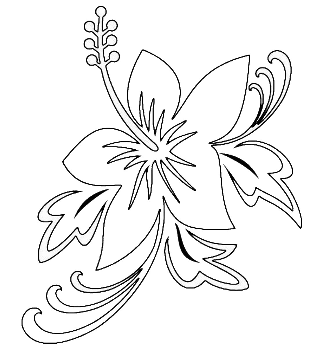 Luau coloring pages â birthday printable