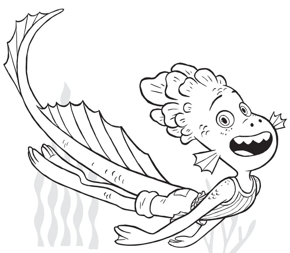 Alberto from luca coloring page