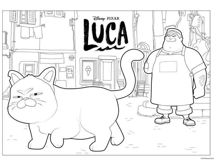 Disneypixars luca free coloring pages and activities