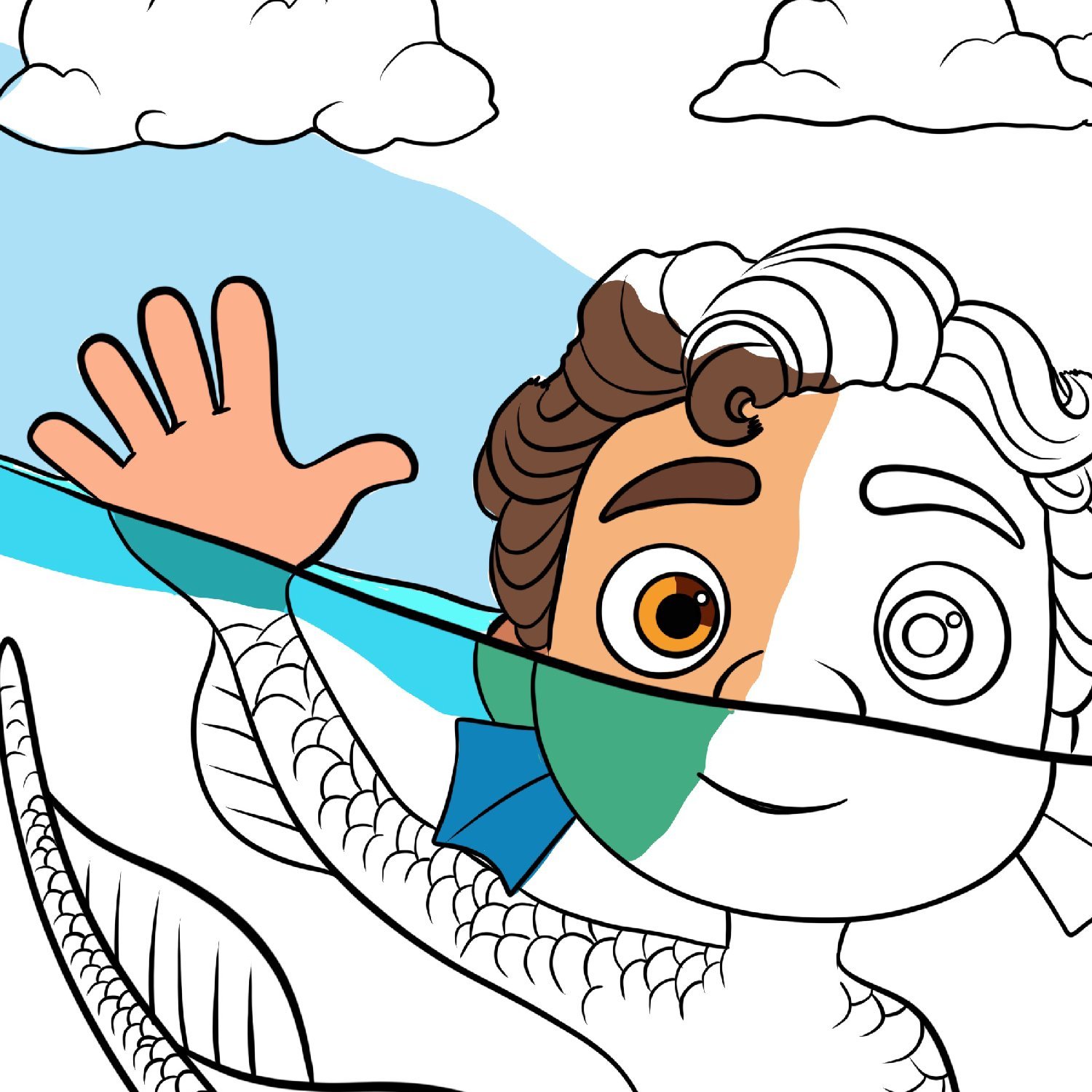 Luca coloring page free printable