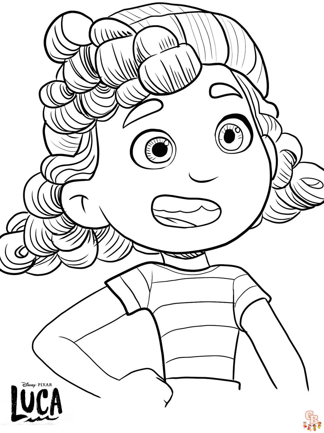 Free printable luca coloring pages
