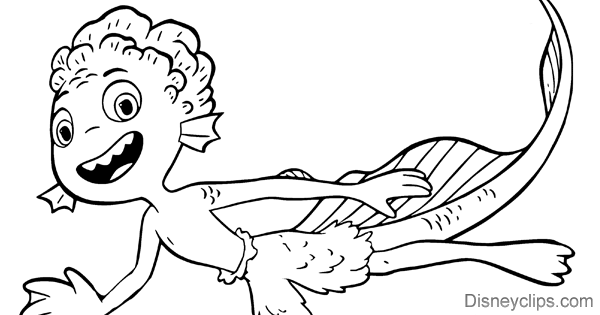 Disney pixar luca coloring pages
