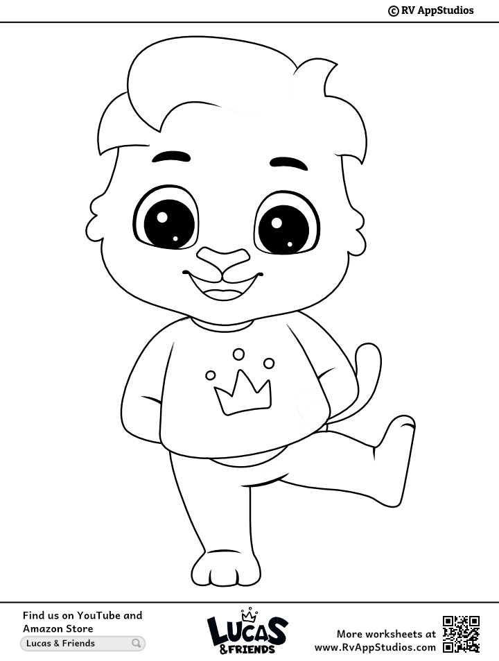 Free happy lucas coloring page to download and color