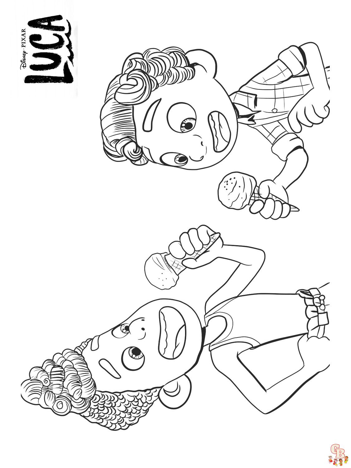 Free printable luca coloring pages