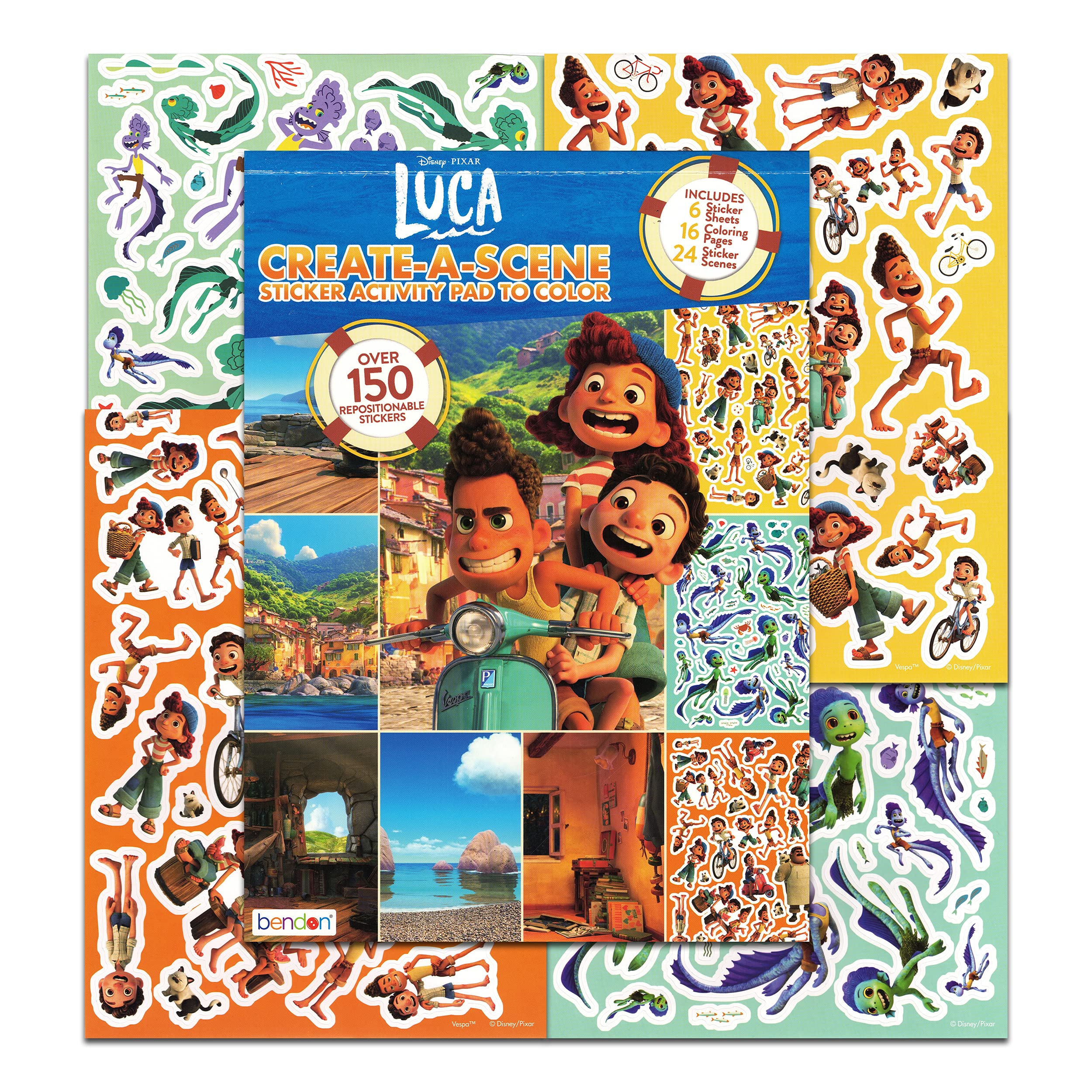Classic disney disney luca coloring book party favors bundle for boys and girls with messfree imagine ink stickers and more luca activity set disny luca imagine ink mess free coloring book