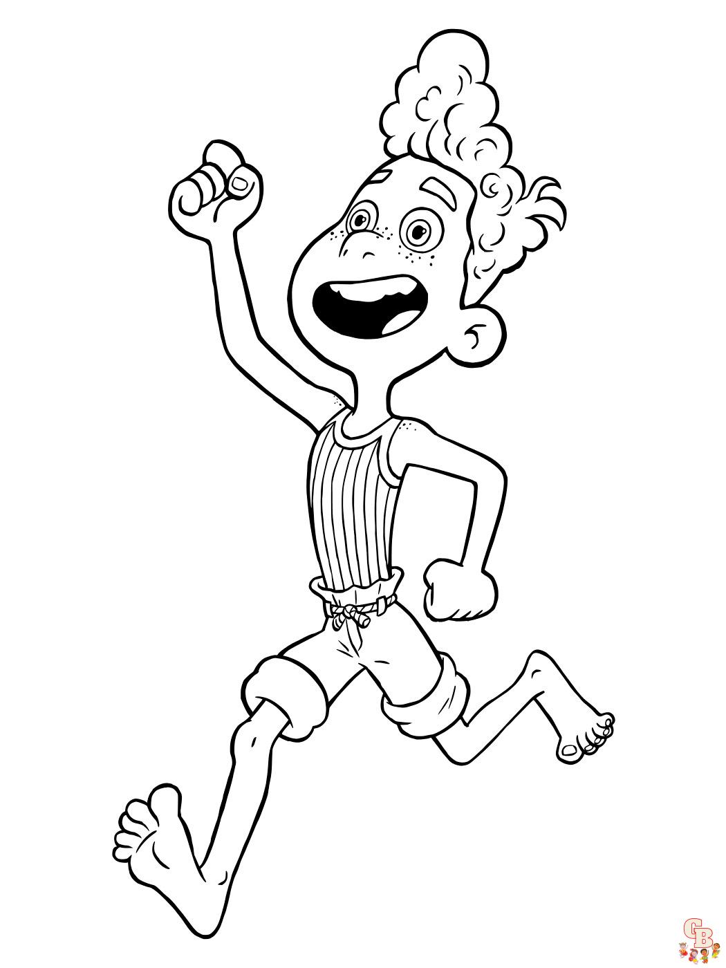 Free printable luca coloring pages