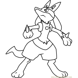 Lucario pokemon coloring pages for kids