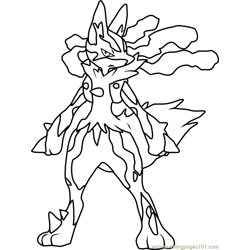Lucario pokemon coloring pages for kids