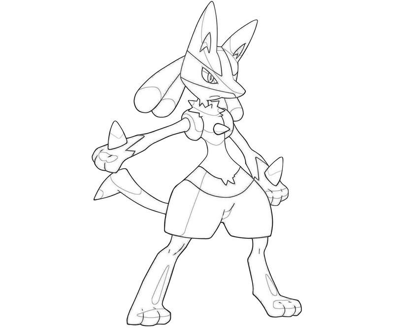 Printable lucario coloring pages pdf