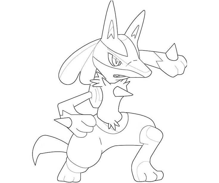 Printable lucario coloring pages pdf