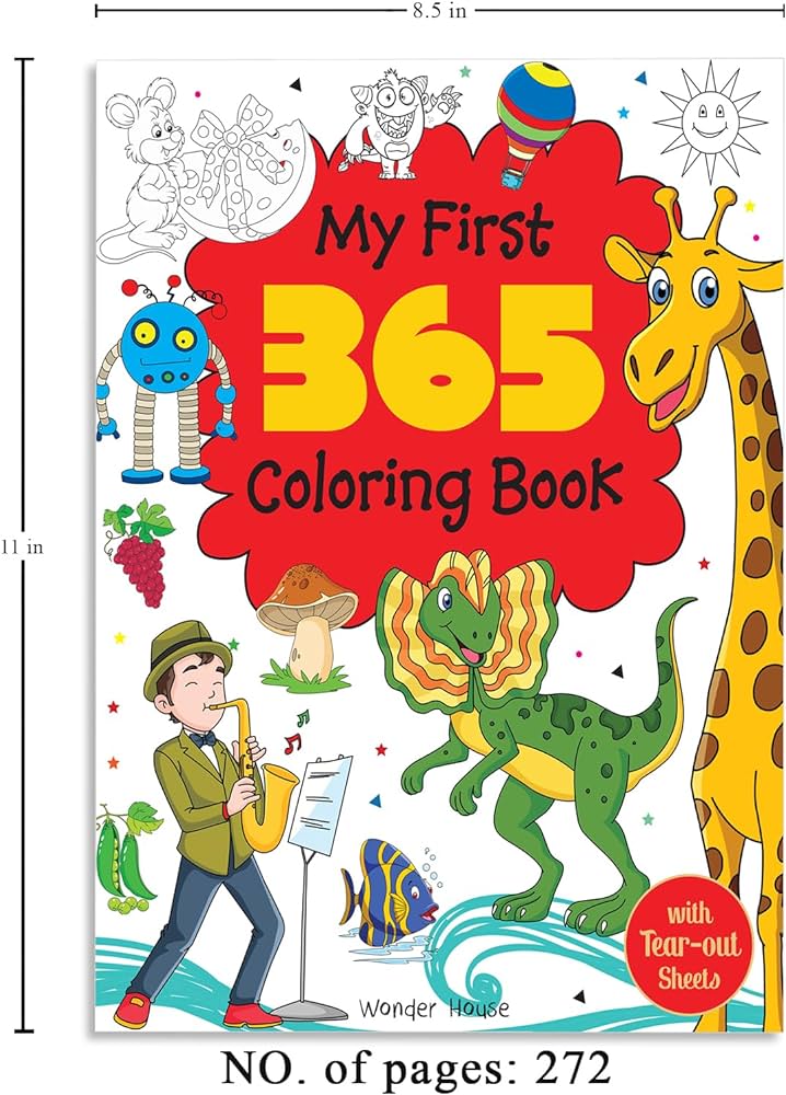 My first coloring book jumbo coloring book for kids with tear out sheets wonder house books books