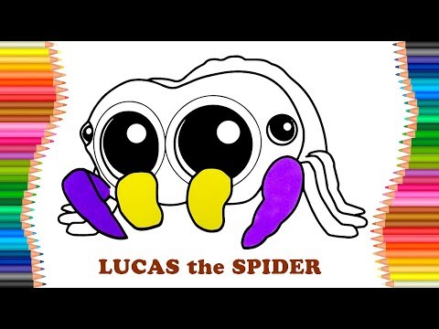 How to draw cutest lucas the spider coloring book for children