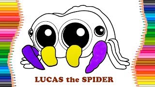How to draw cutest lucas the spider coloring book for children